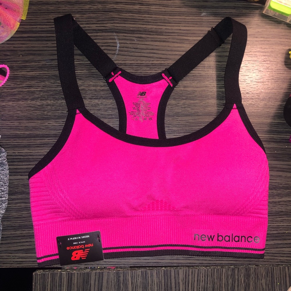 New balance pink sports bra size S medium impact